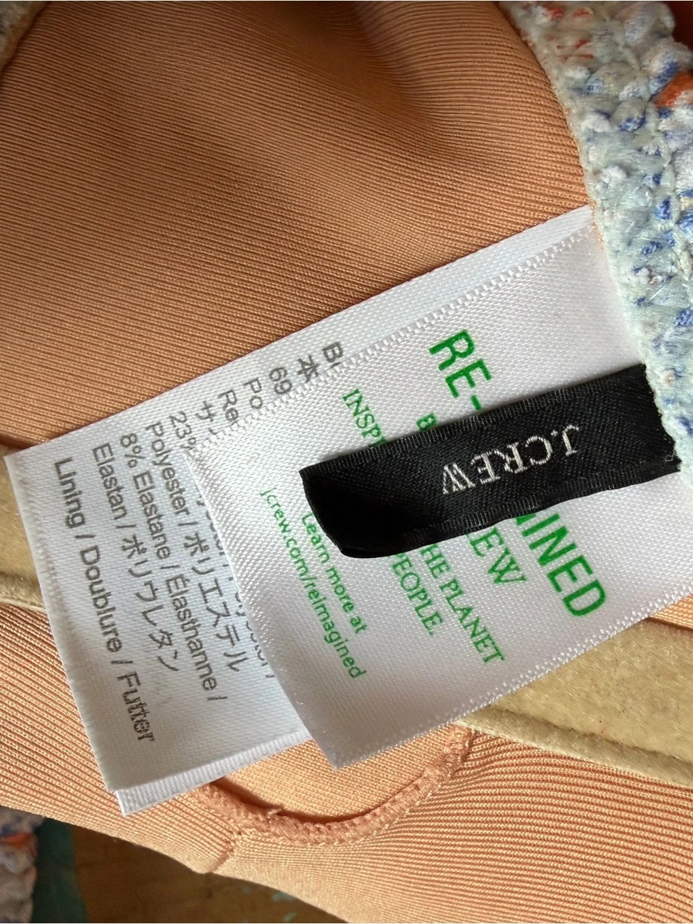 J. Crew peach versatile bandeau